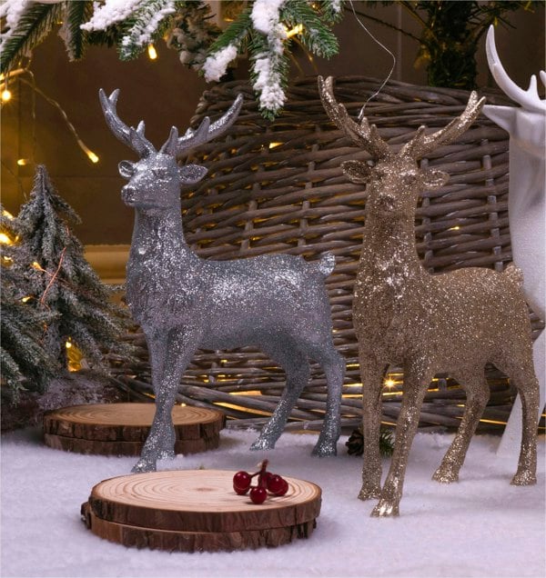 St Helens Polyresin Deer Champagne