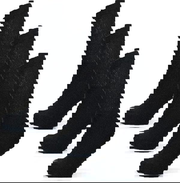 KAV Black Sports Socks for Men, 10 Pack UK Sizes 7-11 Moisture-Wicking Bland with Polycotton and Elastane - Athletic Sport Sock for Running, Training