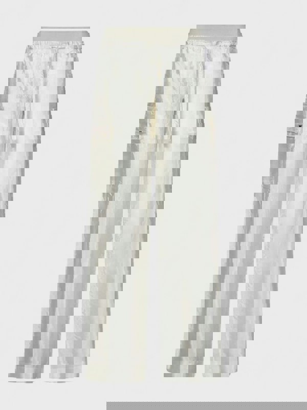 Palm Angels Satin Parachute Trousers White - Womens