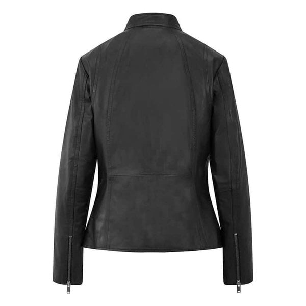 PRIMEHIDE Racer Leather Jacket Celine Black