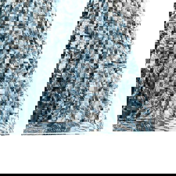 Traditional Floral Tapered Lamp Shade in Navy Midnight Blue and White Image 5