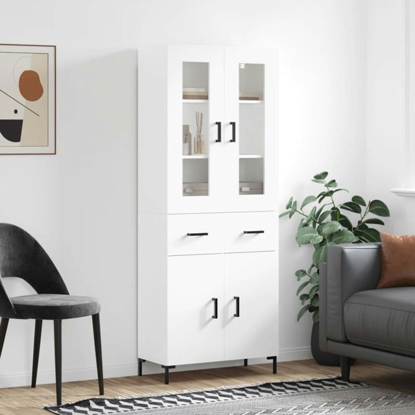 Berkfield Highboard White 69.5x34x180 cm Engineered Wood