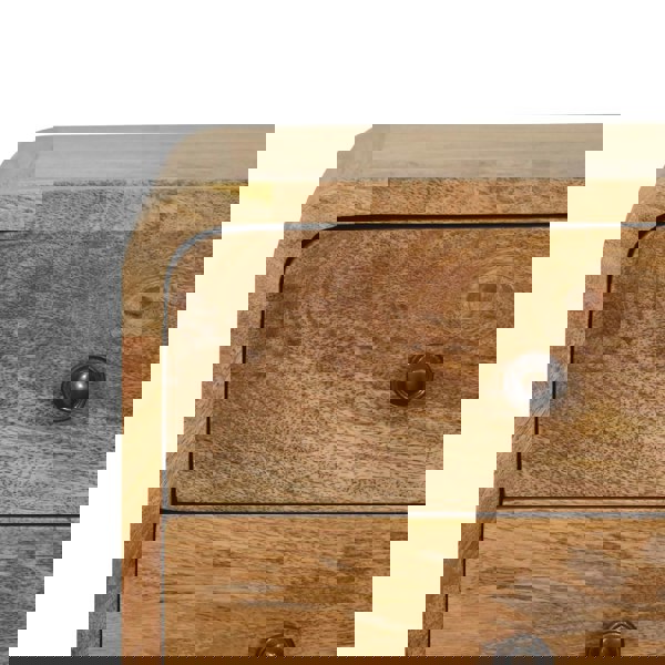 Artisan Furniture Solid Wood Mini Oak-ish Curved Bedside