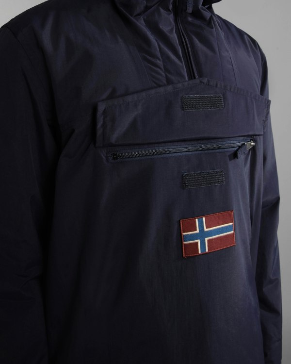 Napapijri Rainforest Winter 3 Mens Hooded Anorak - Blue Marine 176