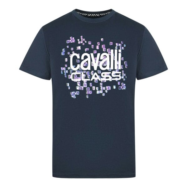 Cavalli Class Scales Design Logo T-Shirt - Navy