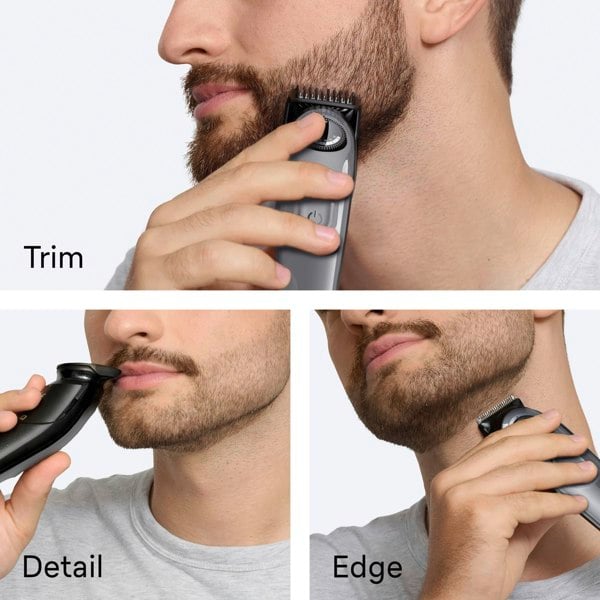 Braun Beard Trimmer Series 3, BT3560, +8 Styling Tools - Grey