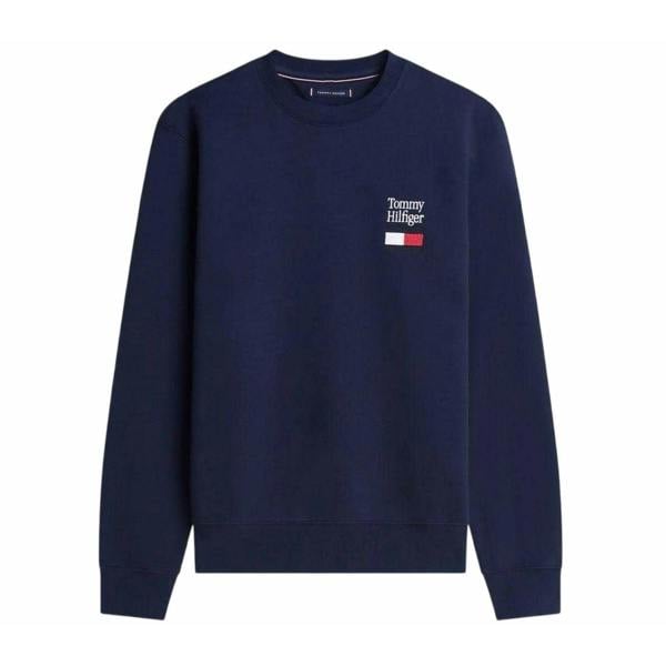 Tommy Hilfiger Mens Embroidered Logo Sweatshirt - Desert Sky - 