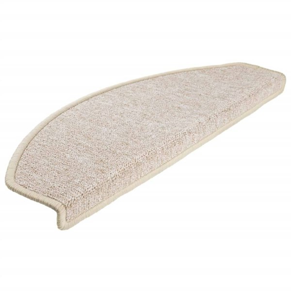 Berkfield Carpet Stair Treads 15 pcs Taupe 65x24x4 cm