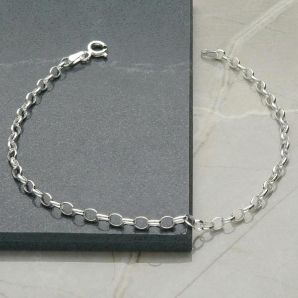 Christopher James of London Sterling Silver Belcher Link Anklet