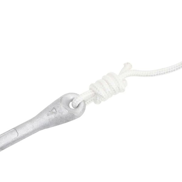 Berkfield Folding Anchor with Rope Silver 3.2 kg Malleable Iron