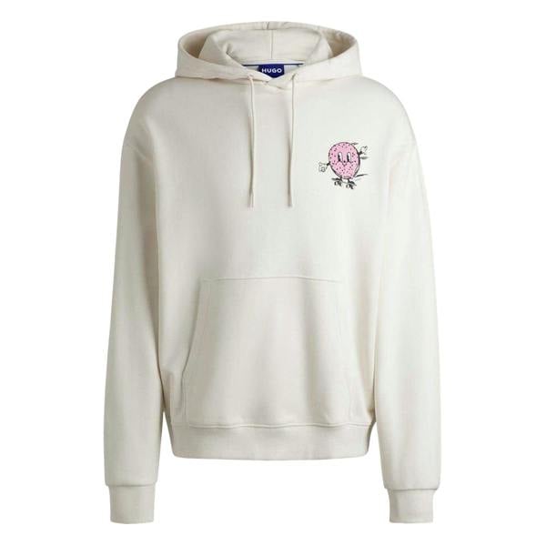 Hugo Mens Namiko Regular Drawstring Hoodie - White - 