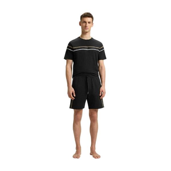Boss Mens Cotton Tape Straight Shorts - Black - 