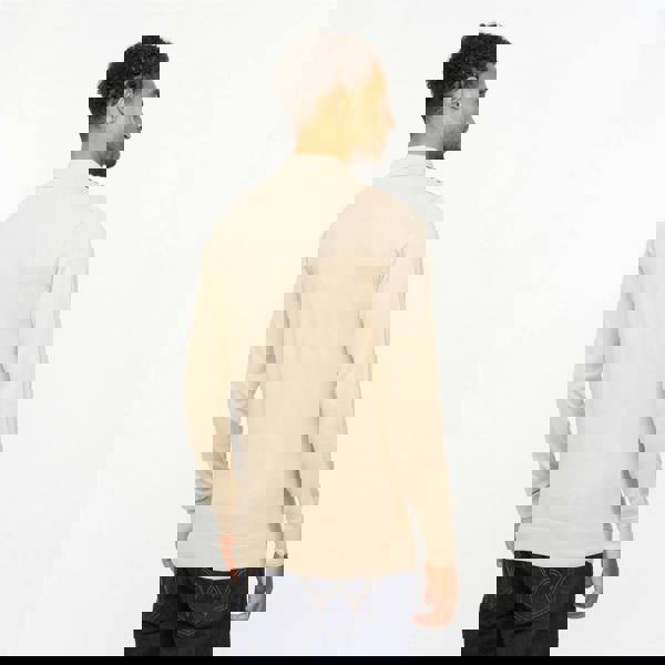 Gabicci V55GM00 Mens Searle Long Sleeve Knitted Three Button Polo Gabicci Vintage - LINEN