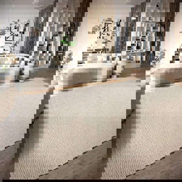 The Rugs Handwoven Natural Wool Rug - Sustainable Elegance