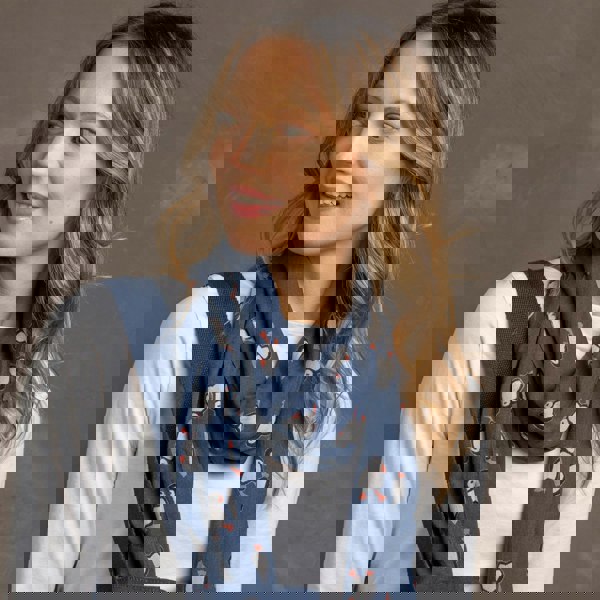 Earth Squared Animal Printed Scarf – Highland Cow, Sheep, or Puffin