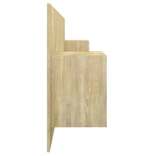 Berkfield Bed Headboard with Cabinets Sonoma Oak Engineered Wood