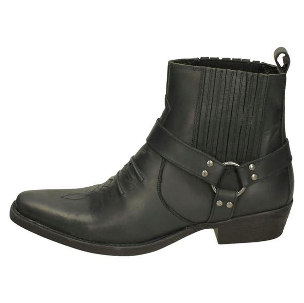 Maverick Mens Maverick Leather Ankle Cowboy Boots A3003
