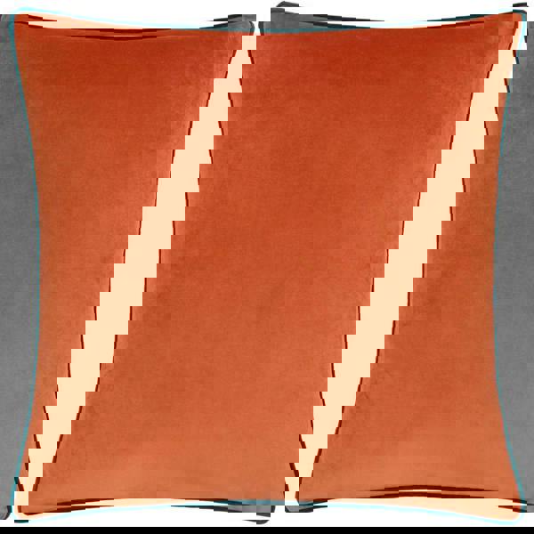 Furn Meridian Velvet Cushion Cover - Orange Tiger/Teal
