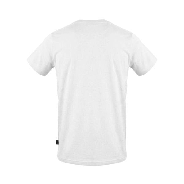 Aquascutum Mens Logo Ribbed Collar T-Shirt - White - 