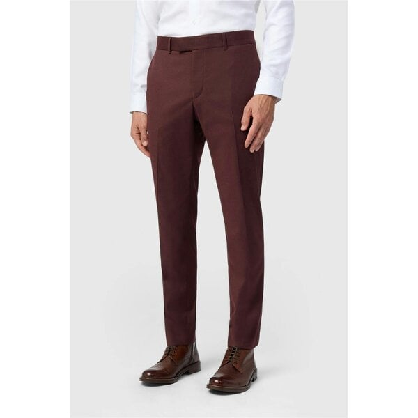 Antique Rogue Slim Fit Harley Mulberry Flannel Trouser