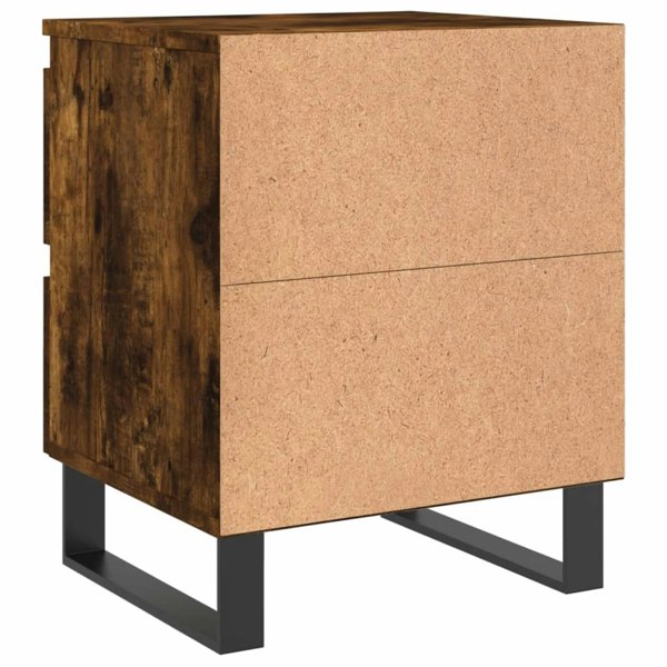 Berkfield Bedside Cabinet Smoked Oak 40x35x50 cm Engineered Wood