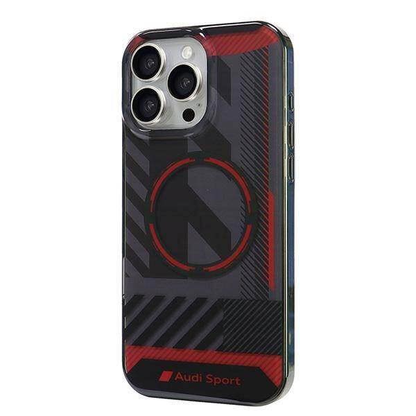 Audi IML Sport Hardcase with MagSafe for iPhone 16 Pro Max 6.9" Black/Red - AUS-IMLMIP16PM-RSQ/D2-BK