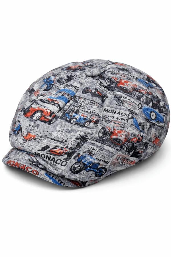 Monaco Grey Printed BUTTON TOP Cap - Claudio Lugli Shirts