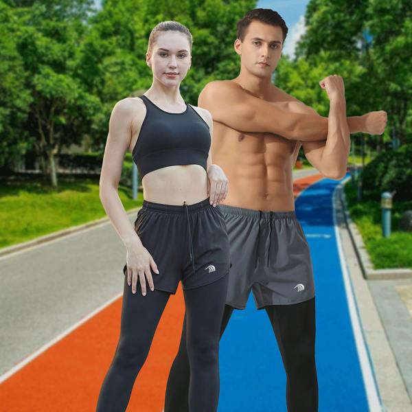 Anniou 2-in-1 Fitness Running Leggings