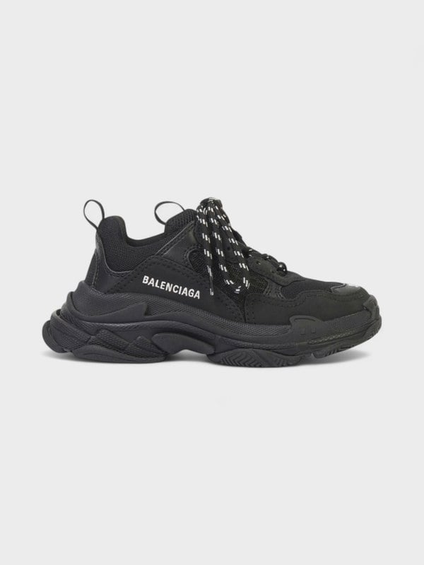 Balenciaga Kids Triple S Trainers Black