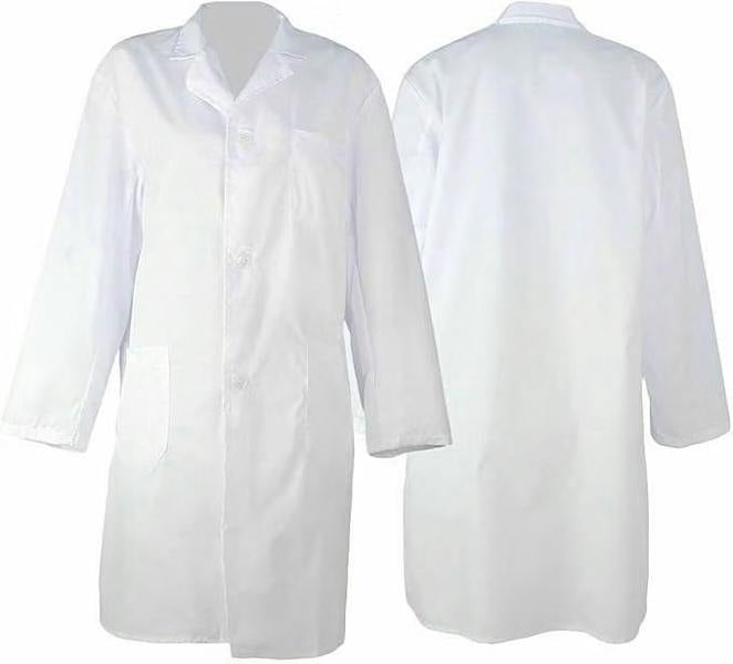 ATEK White Lab Coat Protective Workwear Medical Food Hygiene Small