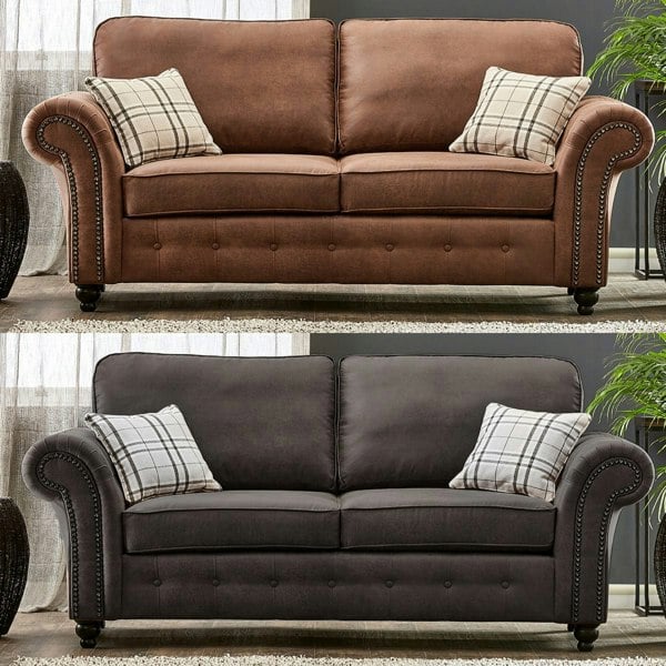Oakland Chesterfield Leather 3 Seater
