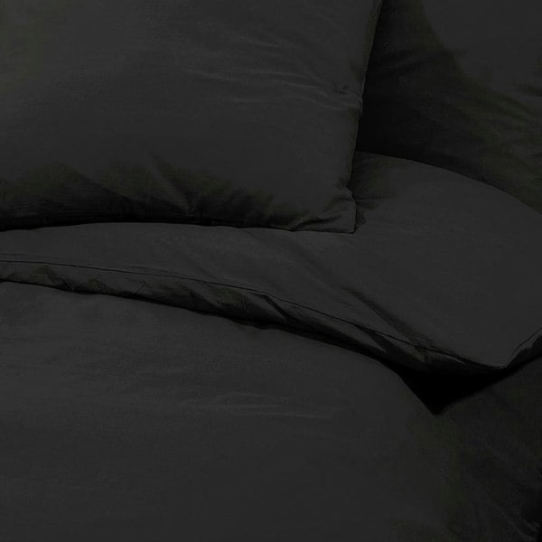 Berkfield Duvet Cover Set Black 260x220 cm Light-weight Microfiber