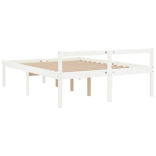 Berkfield Bed Frame White 120x200 cm Solid Wood Pine