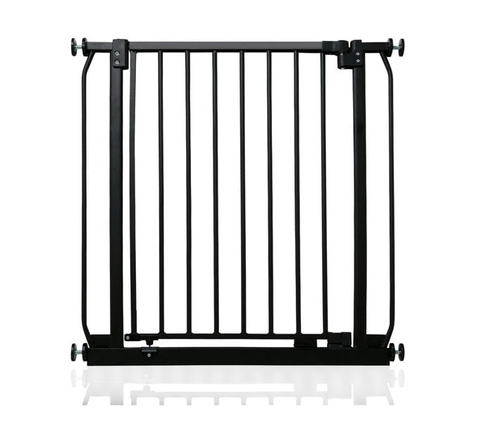 Safetots Elite Pressure Safety Gate, 71cm - 80cm, Matt Black, Pressure Fit Stair Gate