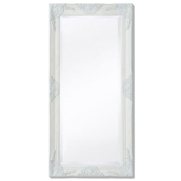 Berkfield Wall Mirror Baroque Style 100x50 cm White