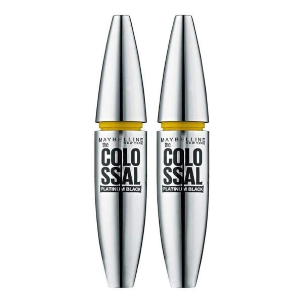Maybelline New York 2 x Maybelline The Colossal Platinum Black Mascara - 03 Platinum Black