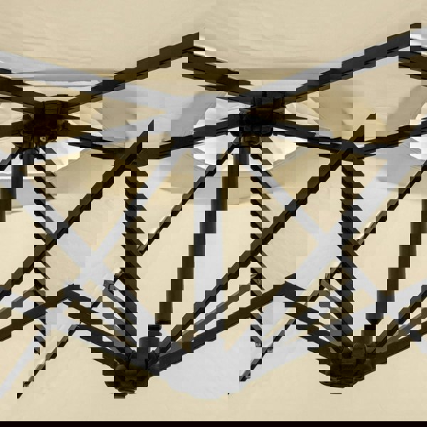 Monstershop Cream 3m LED Cantilever Parasol With Fan Base