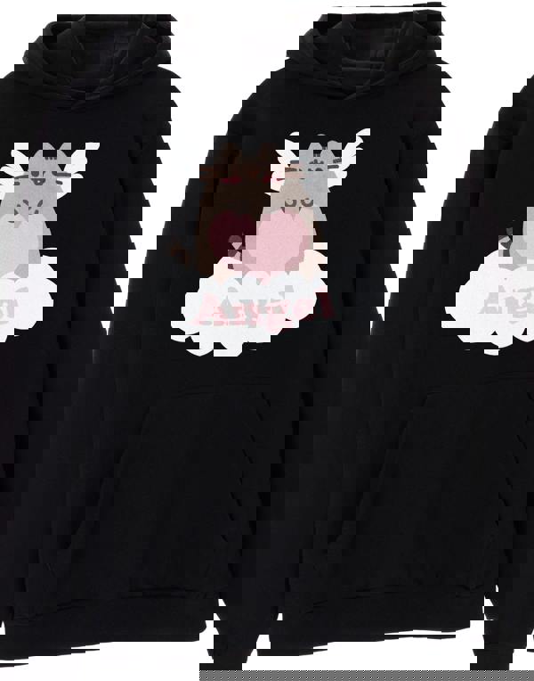 Pusheen Womens Black Angel Hoodie