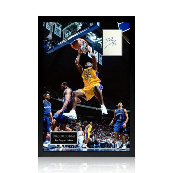 Shaquille O'Neal Signed Index Card Iconic Frame