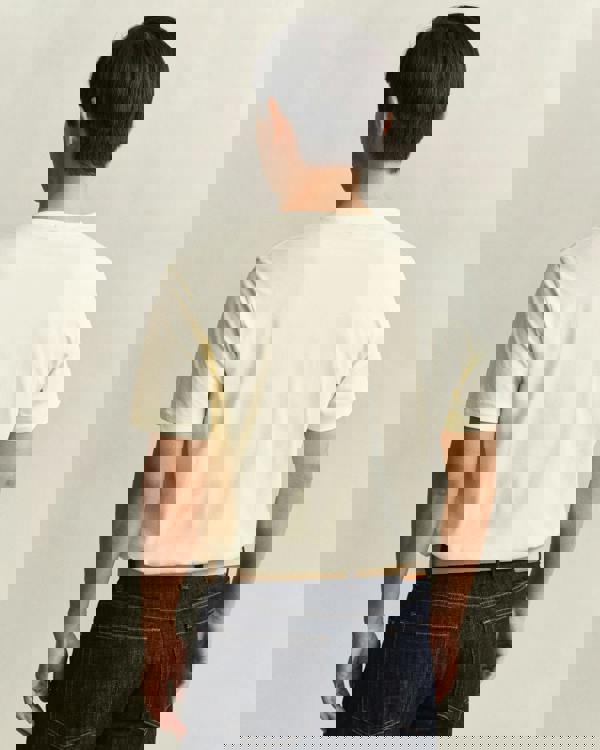 GANT Mens Regular Fit Short Sleeve Shield Logo T-Shirt - 713 Vanilla Yellow