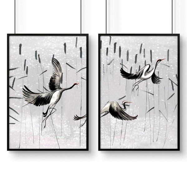 Japanese print art | set of 2 wall art prints