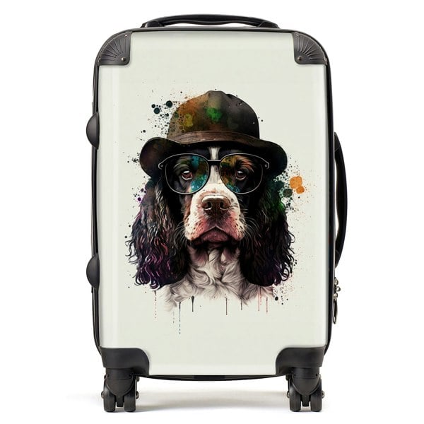 Warren Reed Springer Spaniel Dog Splashart Suitcase