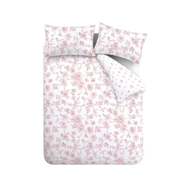 Catherine Lansfield Mirabelle Floral Reversible Duvet Cover Set Pink