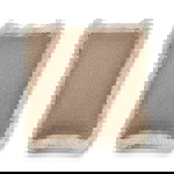 Wool Cushion | LW trim  | 52x52 cm Beige/Linen