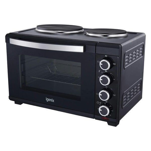 igenix 48L Mini Oven with Hotplates, Black