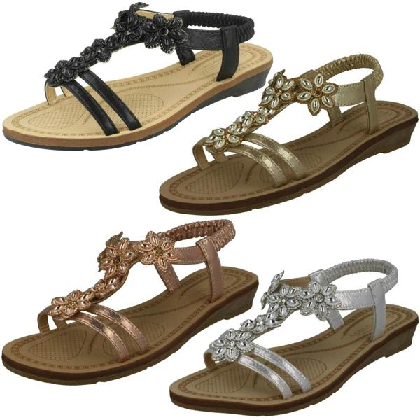 Savannah Ladies Savannah Strappy Slingback Sandals
