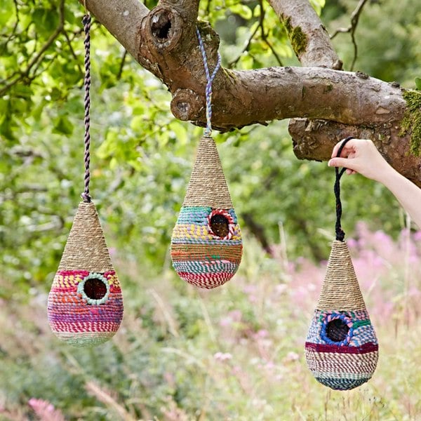 Paper High Teardrop Recycled Cotton Birdhouse