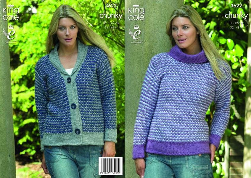 King Cole Big Value Knitting Pattern 3622, Jackets, Sweaters for Women, 32 - 42 Inches - Advanced