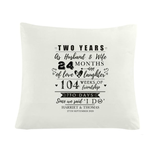 Personalised Memento Company Personalised 2nd Anniversary Cushion