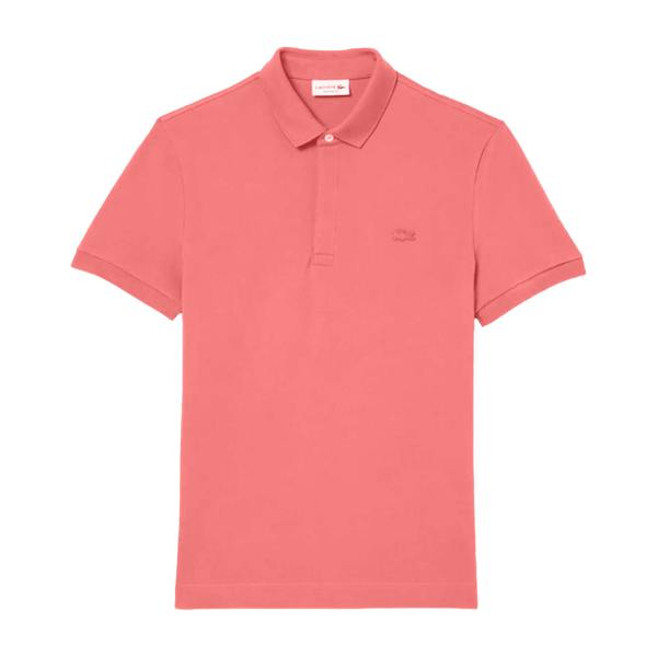Lacoste Mens Paris Pique Regular Polo Shirt - Red - 